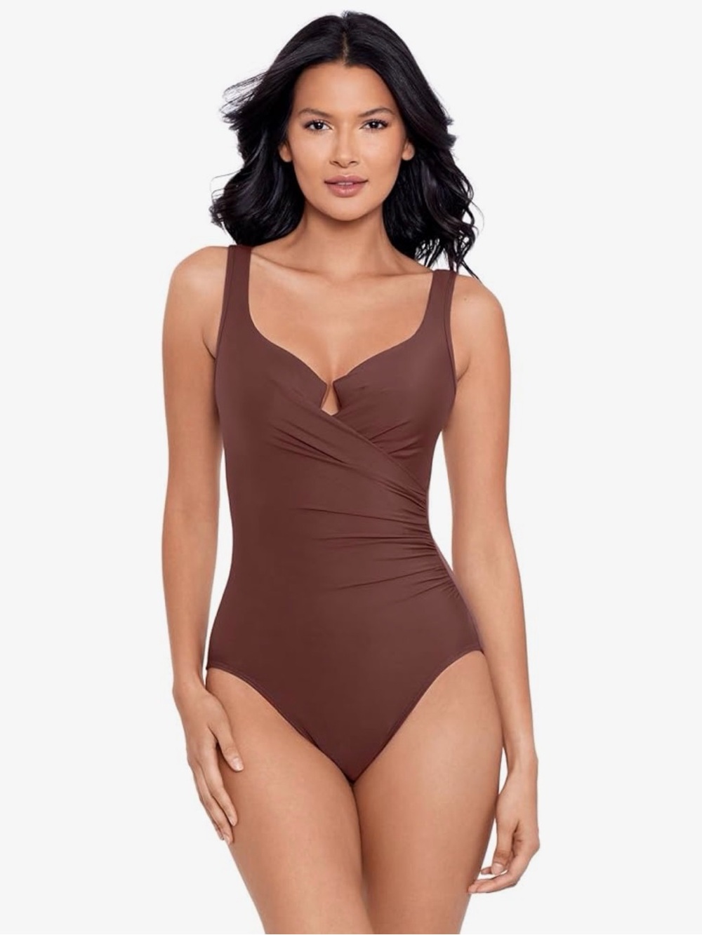 Miraclesuit Escape Underwire Wrap One-Piece Swimsuit in the color Tamarind 16